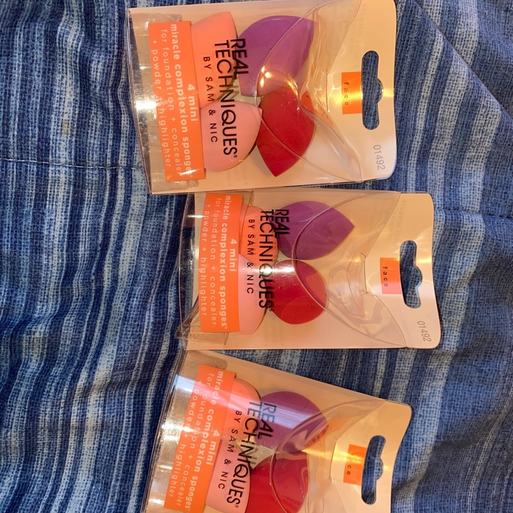 3 sets of 4 mini makeup sponges